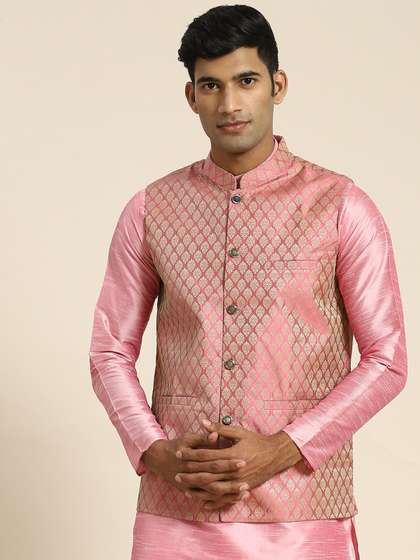 SOJANYA Men Woven
                        Design Nehru Jacket