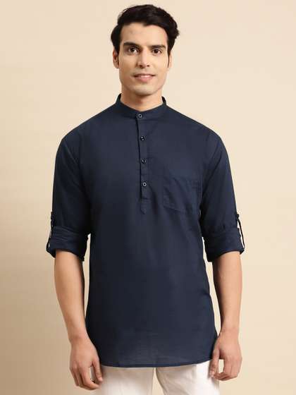 RAJUBHAI HARGOVINDAS Men Cotton Straight Kurta