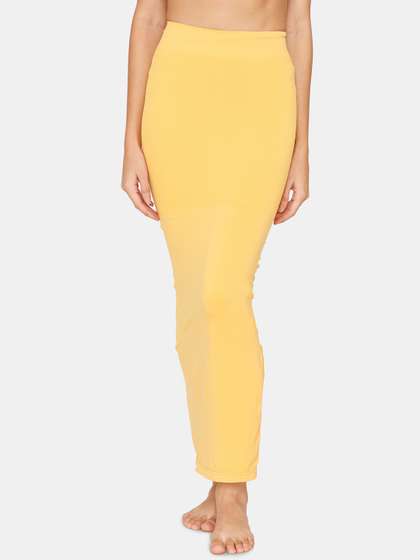Zivame Women Yellow
                        Solid Saree Shapewear