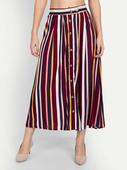 Aaruvi Ruchi Verma Women Striped A-Line Skirts