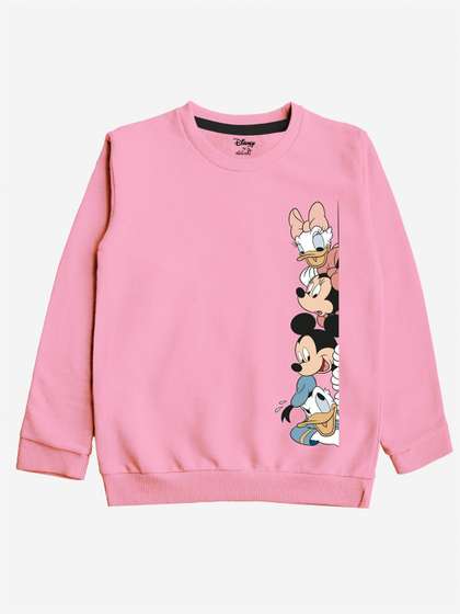 Minicult Kids Pink
                    Mickey Mouse and Friends Printed Sweatshirt