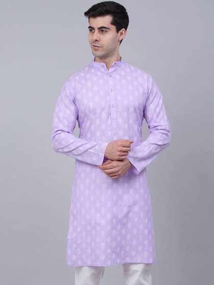 Jompers Men Ethnic
                          Motifs Printed Cotton Kurta