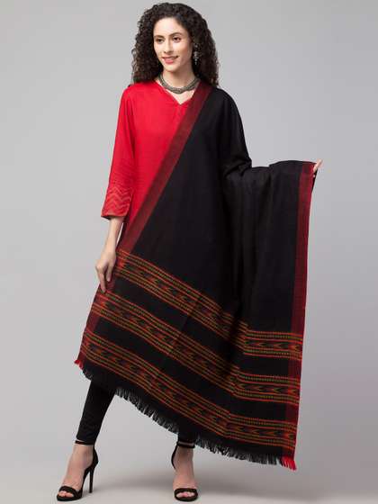 Tweedle Women Traditional Kullu Woven-Design Shawl