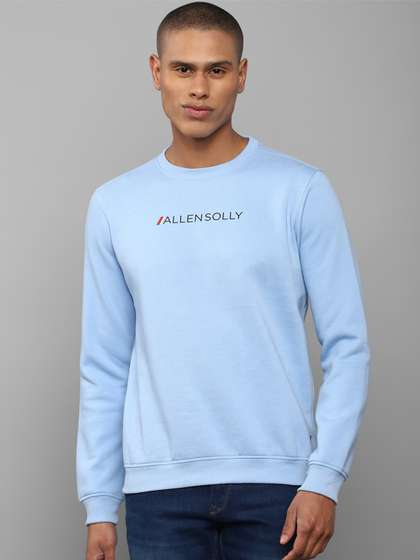 Allen Solly Men
                          Blue Cotton Printed Sweatshirt