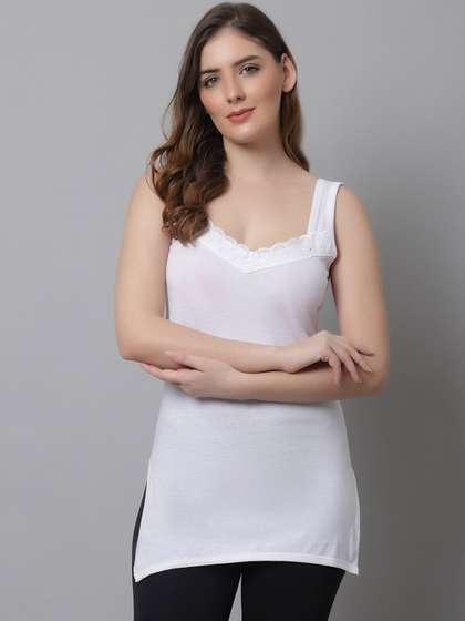 KEX Women Neckline
                        Work Long Non padded Camisole