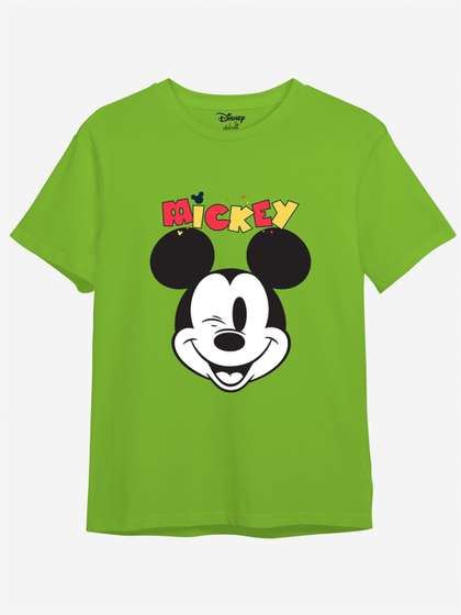 Minicult Kids Mickey Mouse Printed Cotton T-shirt
