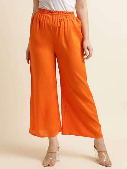 Fabclub Women Solid Ethnic Palazzos