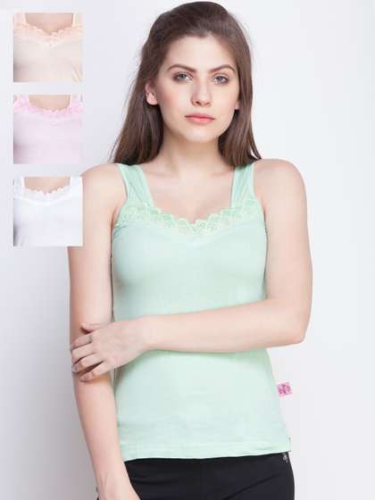 Dollar Missy Pack of
                        4 Combed Cotton Camisole 371-LO-LP-LG-WH-PO4
