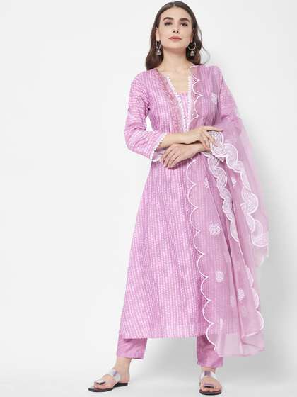 HEEPOSH Women Printed Kurta with Trousers & With Dupatta