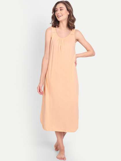 BLAZON Plus Size
                        Pure Cotton Night Slip