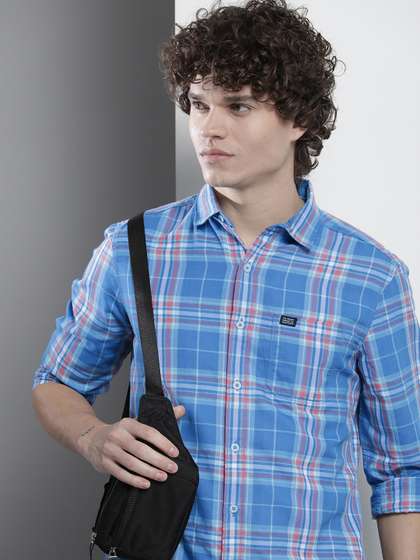 The Indian Garage
                          Co Men Tartan Checked Cotton Casual Shirt