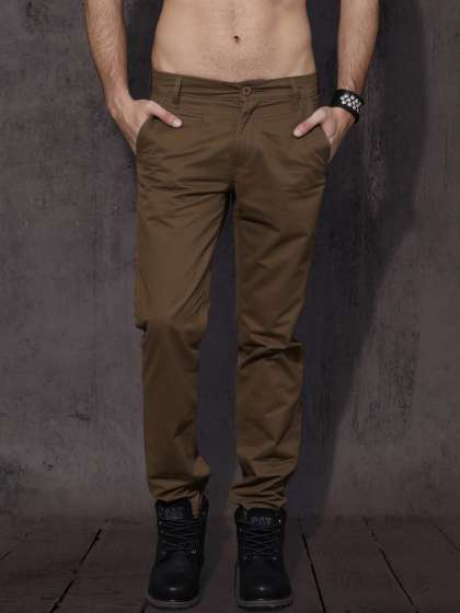 Roadster Men Brown Slim Fit Regular Chinos