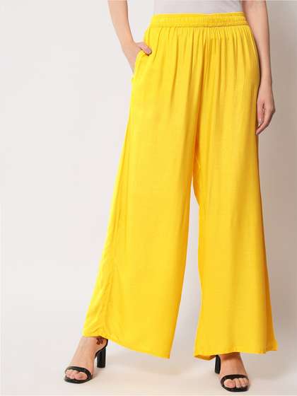 Pistaa Women Flared Palazzos