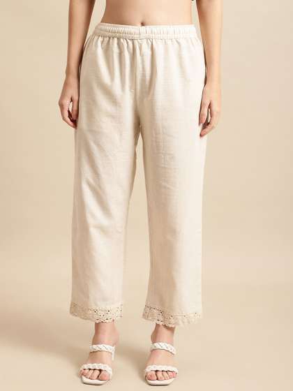 Pistaa Women
                          Cotton Ethnic Palazzos