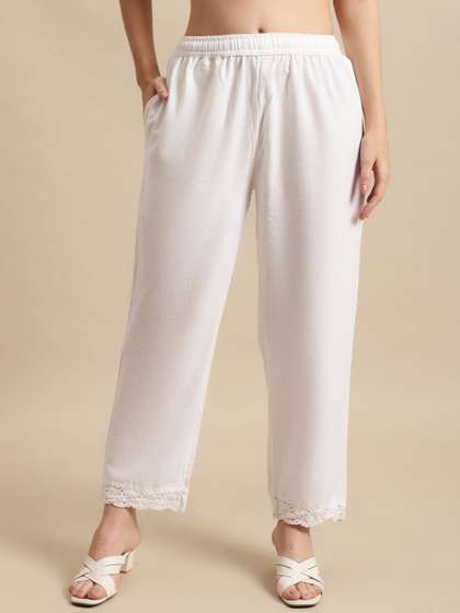 Pistaa Women Cotton
                        Ethnic Palazzos