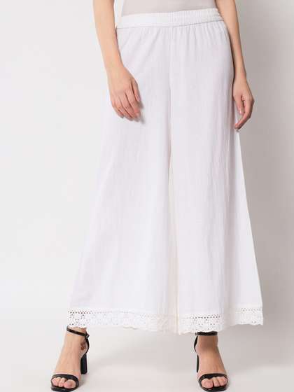 Pistaa Women Flared Palazzos
