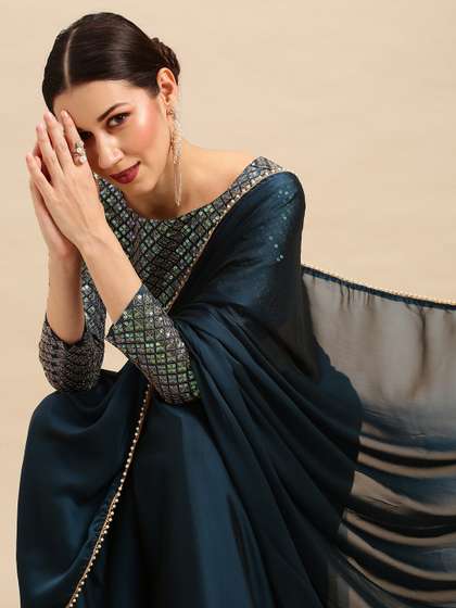 Anouk Sequinned Pure
                        Georgette Saree