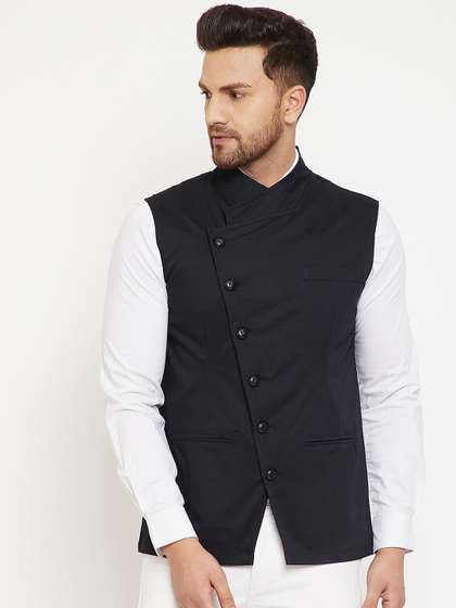 Hypernation Men Cotton Nehru Jacket