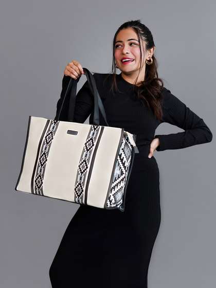 Nestasia Textured Structured Tote Bag
