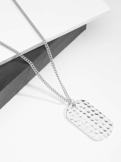 The Bro Code Men
                      Silver-Toned Silver-Plated Necklace