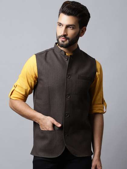 even Men Woven Nehru Jacket