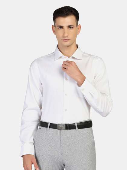 Blackberrys Men White Slim Fit Formal Shirt