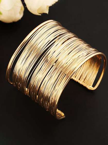 Jewels Galaxy
                          Women Gold-Plated Bangle-Style Bracelet