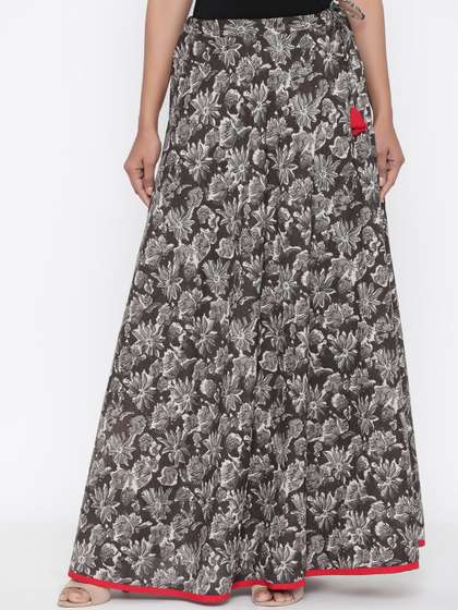 SOUNDARYA Women Pure Cotton Maxi Skirts
