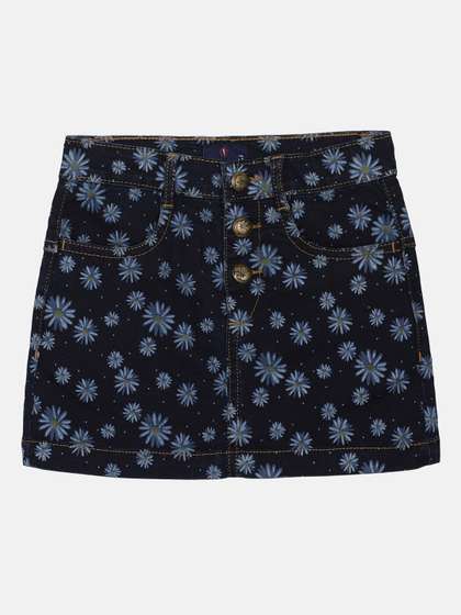 KiddoPanti Printed A-Line Skirts