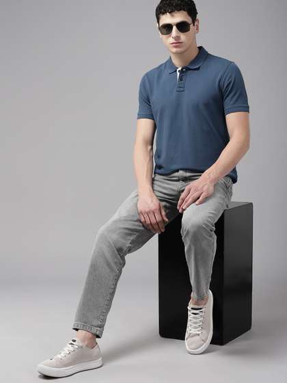Roadster The Lifestyle Co. Men Solid Polo Collar Cotton T-shirt