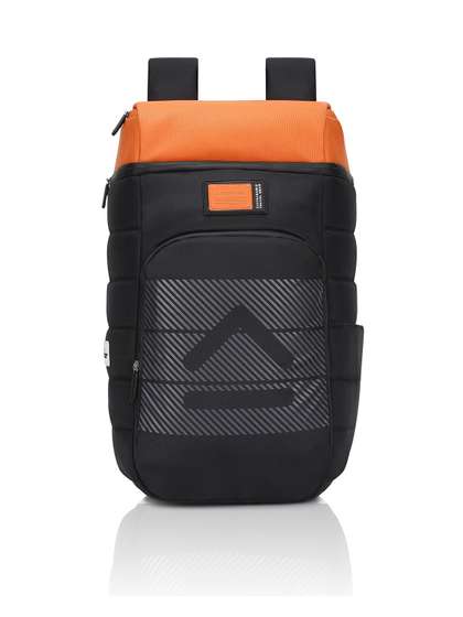 uppercase Unisex
                        Black & Orange Backpack