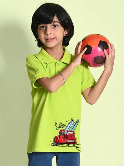NUSYL Boys Printed Polo Collar T-shirt
