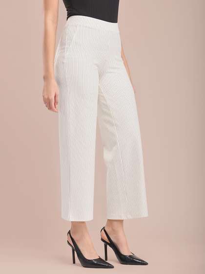 FableStreet X LivIn
                        Striped Wide Leg Pants