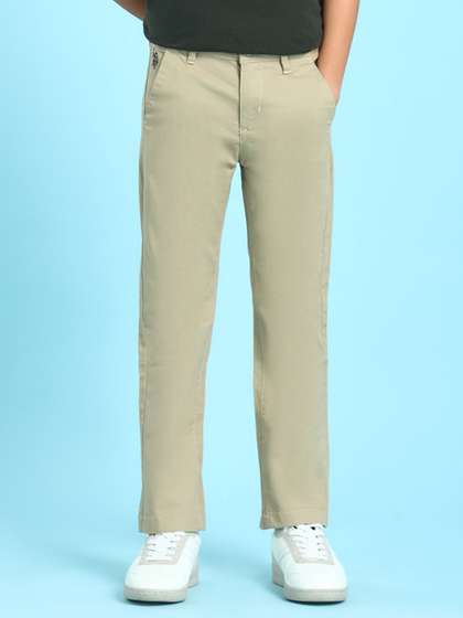 U.S. Polo Assn. Kids
                    Boys Mid-Rise Trousers