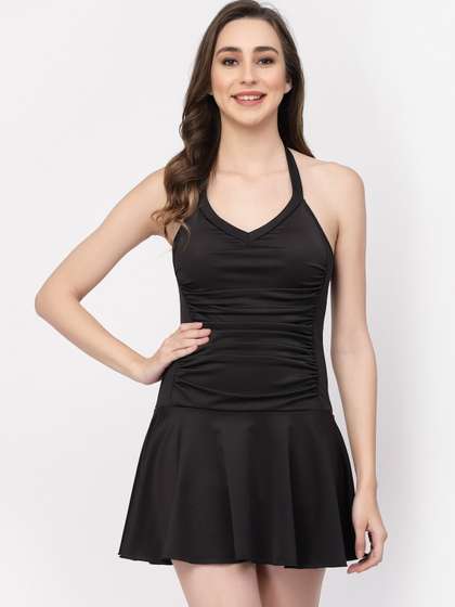 CUKOO Women Padded
                      Halter Neck Swimming Dress