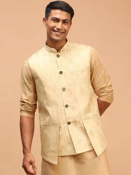 VASTRAMAY Men Woven Design Nehru Jacket