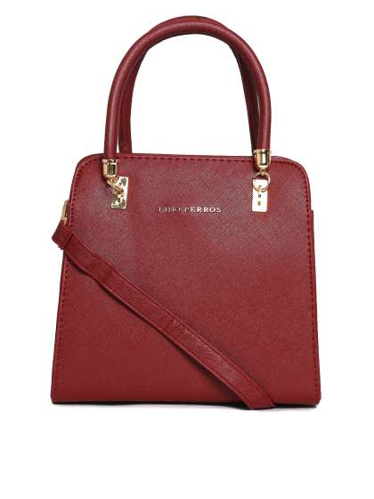 Lino Perros Handbags Online In India At Lisa Haydon For Lino Perros Maroon Solid Handbag