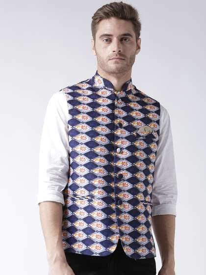 hangup plus Men Printed Woven Nehru Jacket