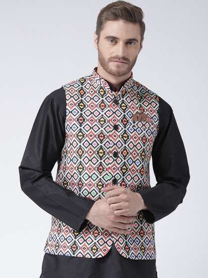 hangup plus Men Printed Nehru Jackets