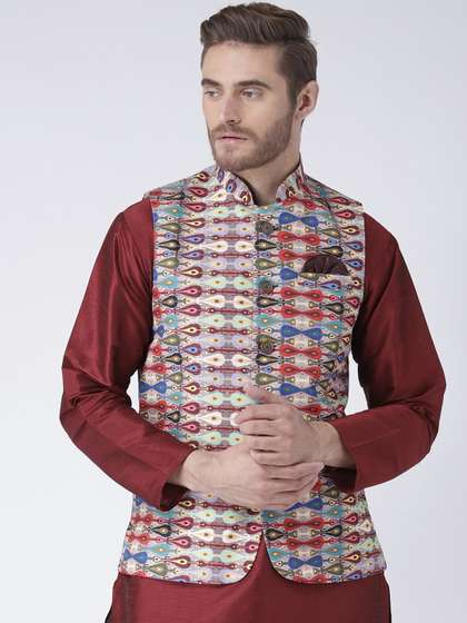 hangup plus Men Printed Nehru Jacket