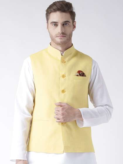 hangup plus Men Cotton Linen Nehru Jacket