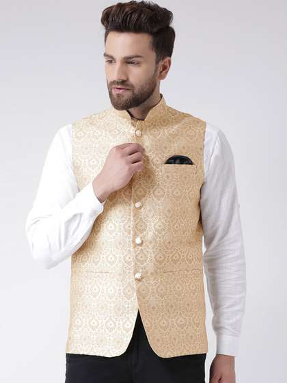 hangup plus Men Woven Design Nehru Jacket