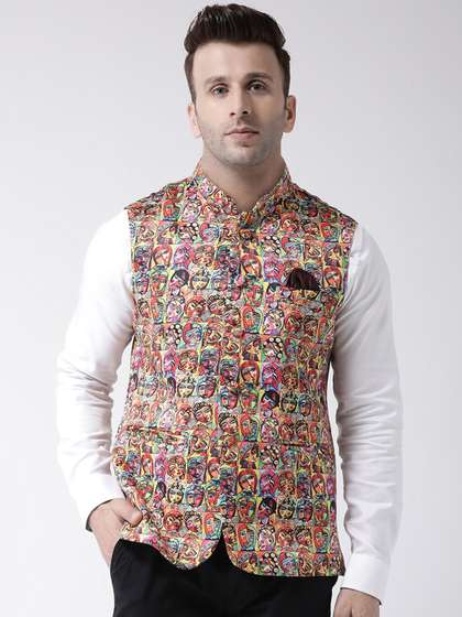 hangup trend Men Printed Woven Nehru Jacket