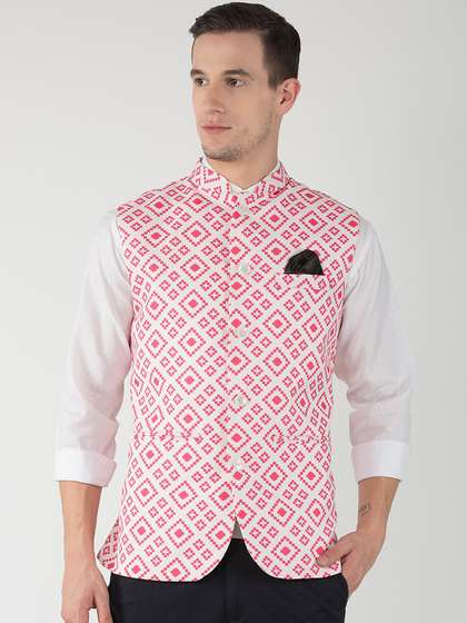 hangup trend Men Printed Woven Nehru Jacket