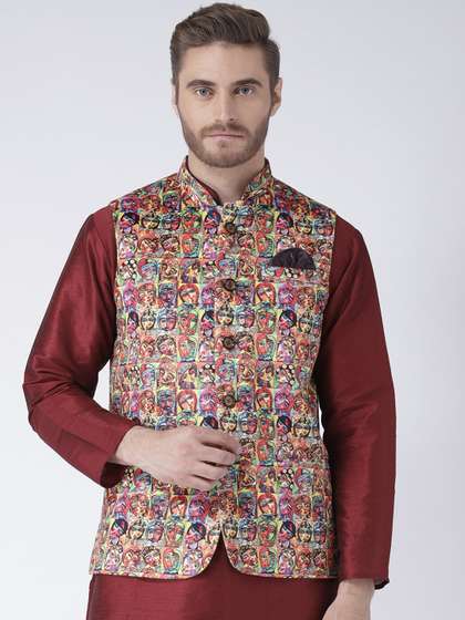 hangup trend Men Printed Woven Nehru Jackets