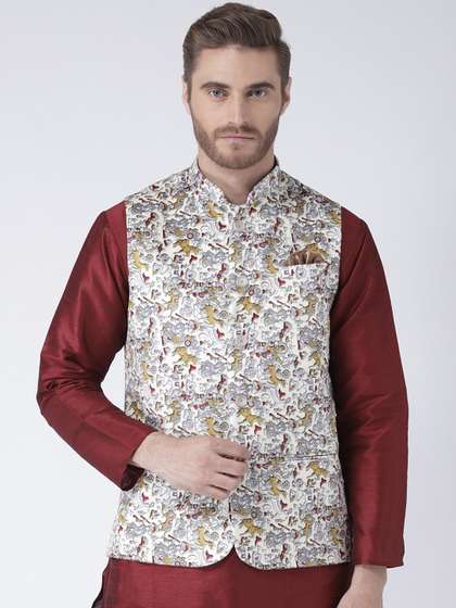 hangup trend Men Printed Nehru Jackets