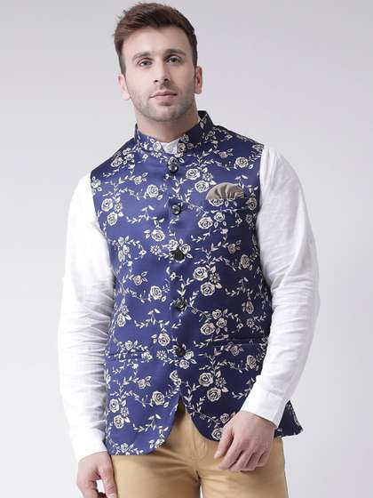 hangup trend Men Printed Nehru Jacket