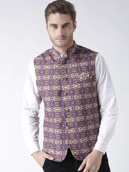 hangup trend Men Printed Nehru Jacket