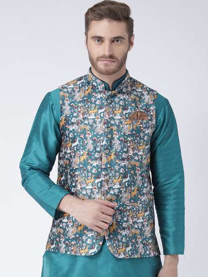 hangup trend Men Printed Nehru Jacket