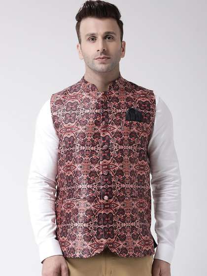 hangup trend Men Printed Nehru Jacket